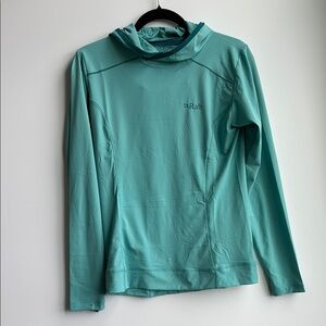Rab Women’s Teal Long Sleeve Performance Sun Hoodie